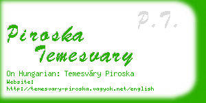 piroska temesvary business card