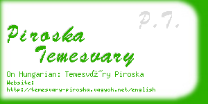 piroska temesvary business card